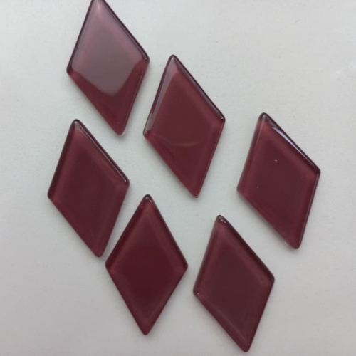 Pastilha cristal losango vinho - PL670 - 3,0x5,0cm - com 90 pastilhas