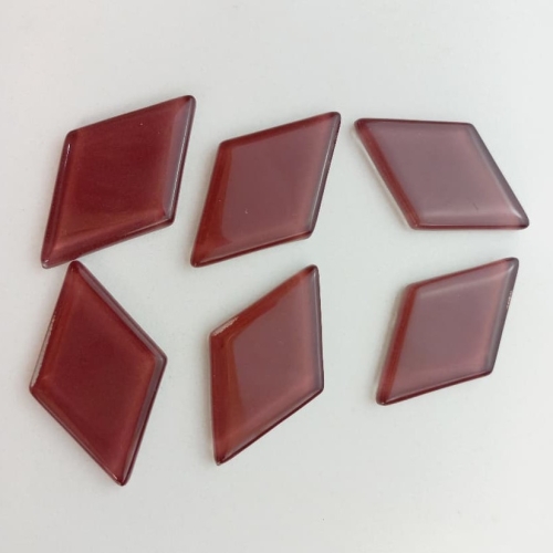 Pastilha cristal losango vinho - PL670 - 3,0x5,0cm - com 90 pastilhas